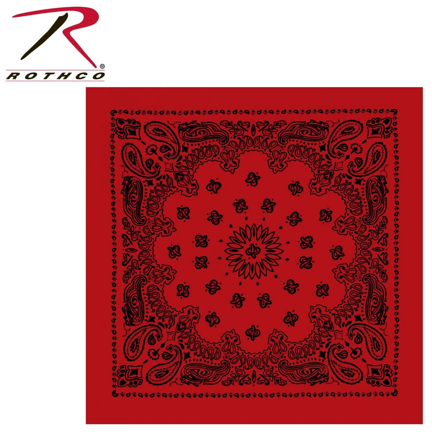 Rothco Trainmen Paisley Bandana – Extra-Large 27” X 27"