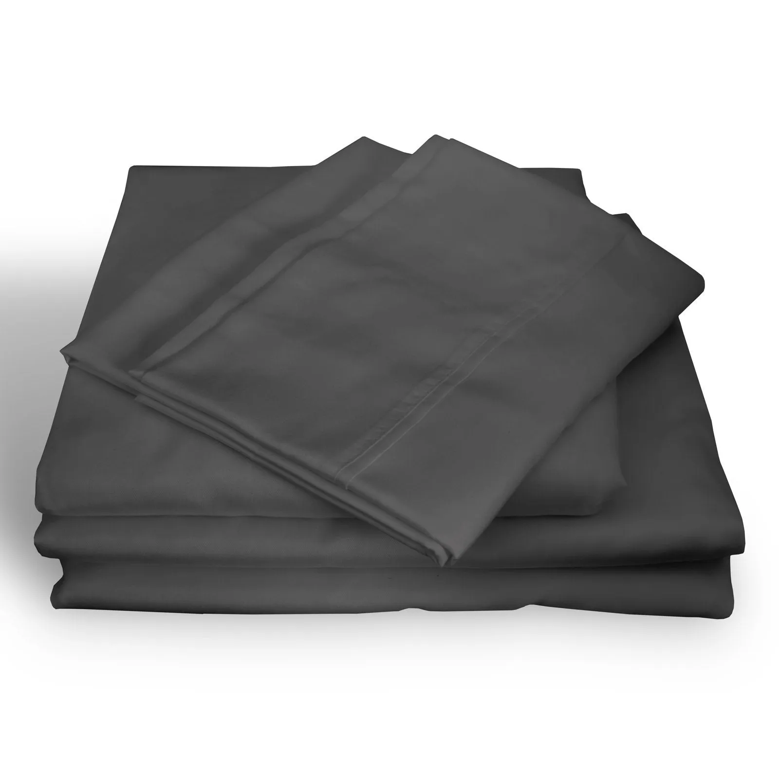 Royal Comfort 1000TC Hotel Grade Bamboo Cotton Sheets Pillowcases Set Ultrasoft Queen Pewter