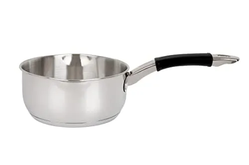 Royal Cuisine Stainless Steel Milk/Tea pan Egg/Water Boiling Pot with 2 Pouring Lips Induction hob Soup Warming Sauce pan