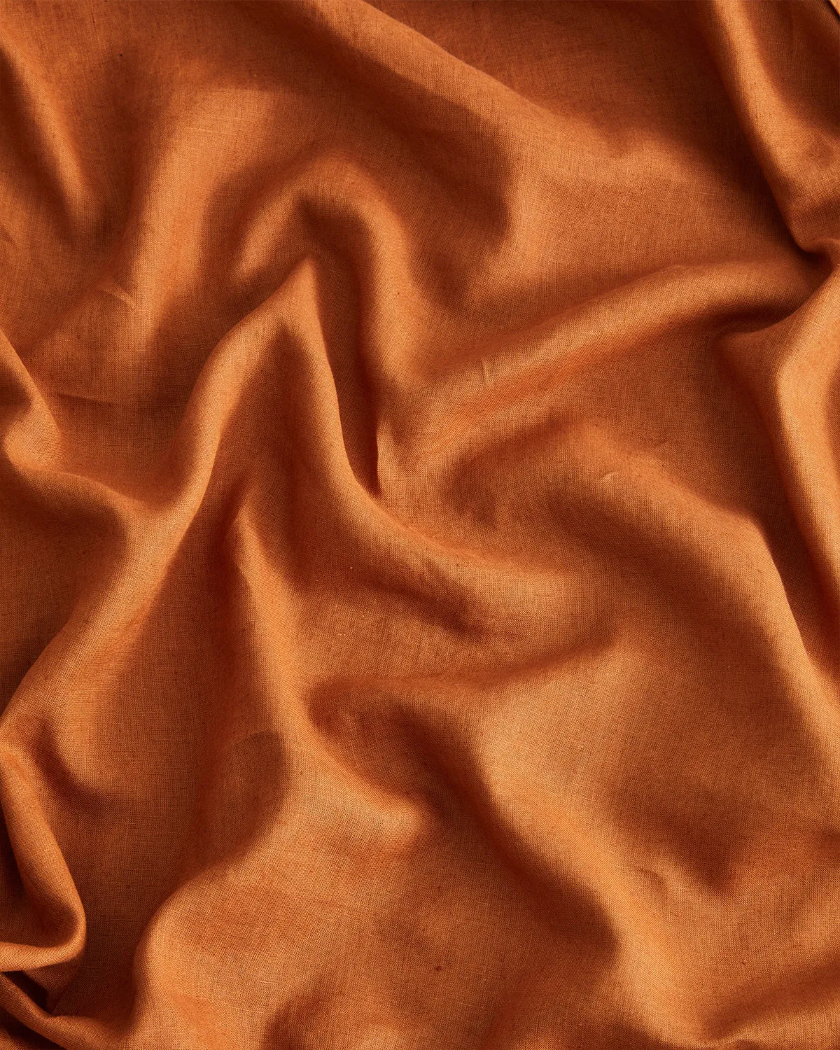 Rust 100% French Flax Linen Bedding Set