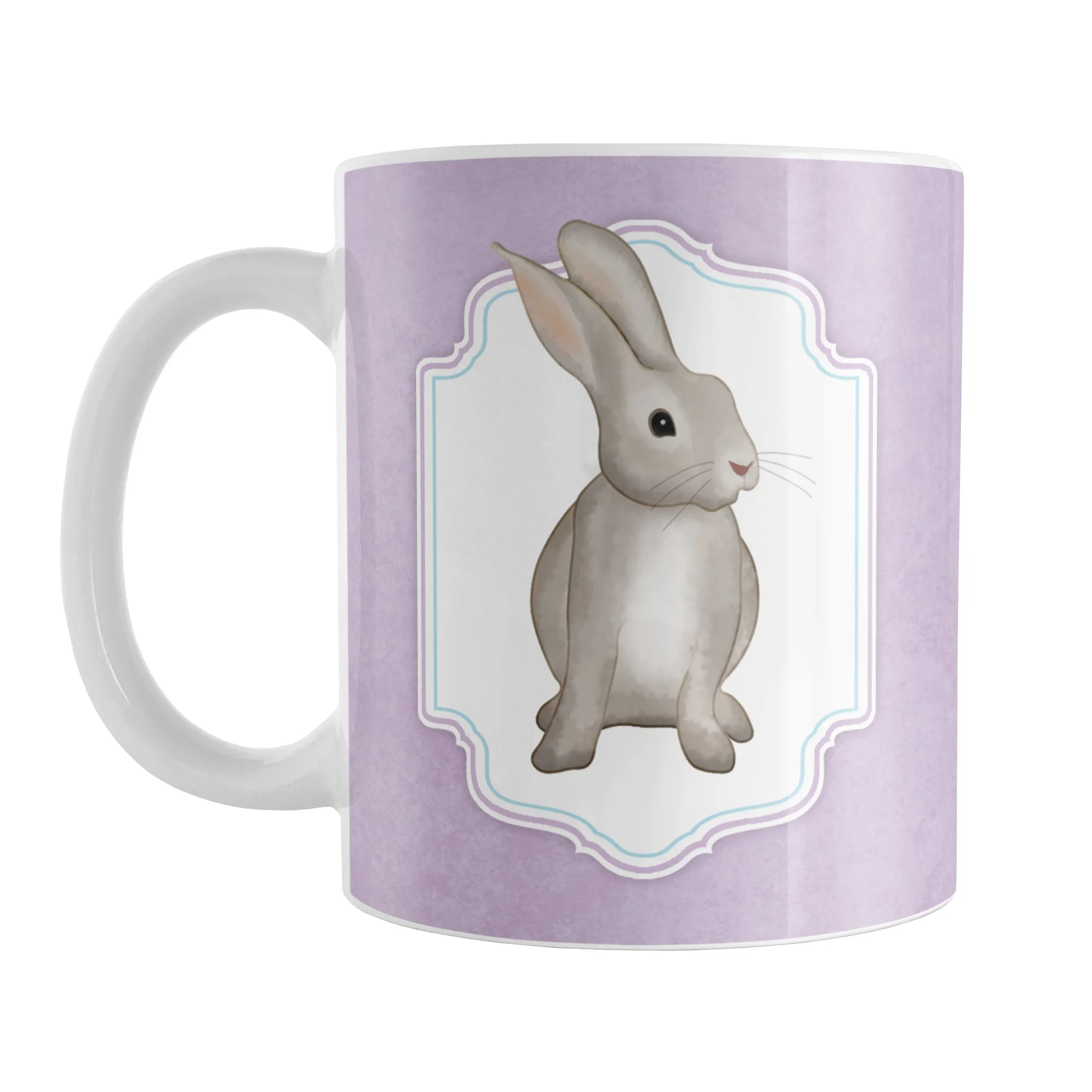 Rustic Purple Rabbit Mug