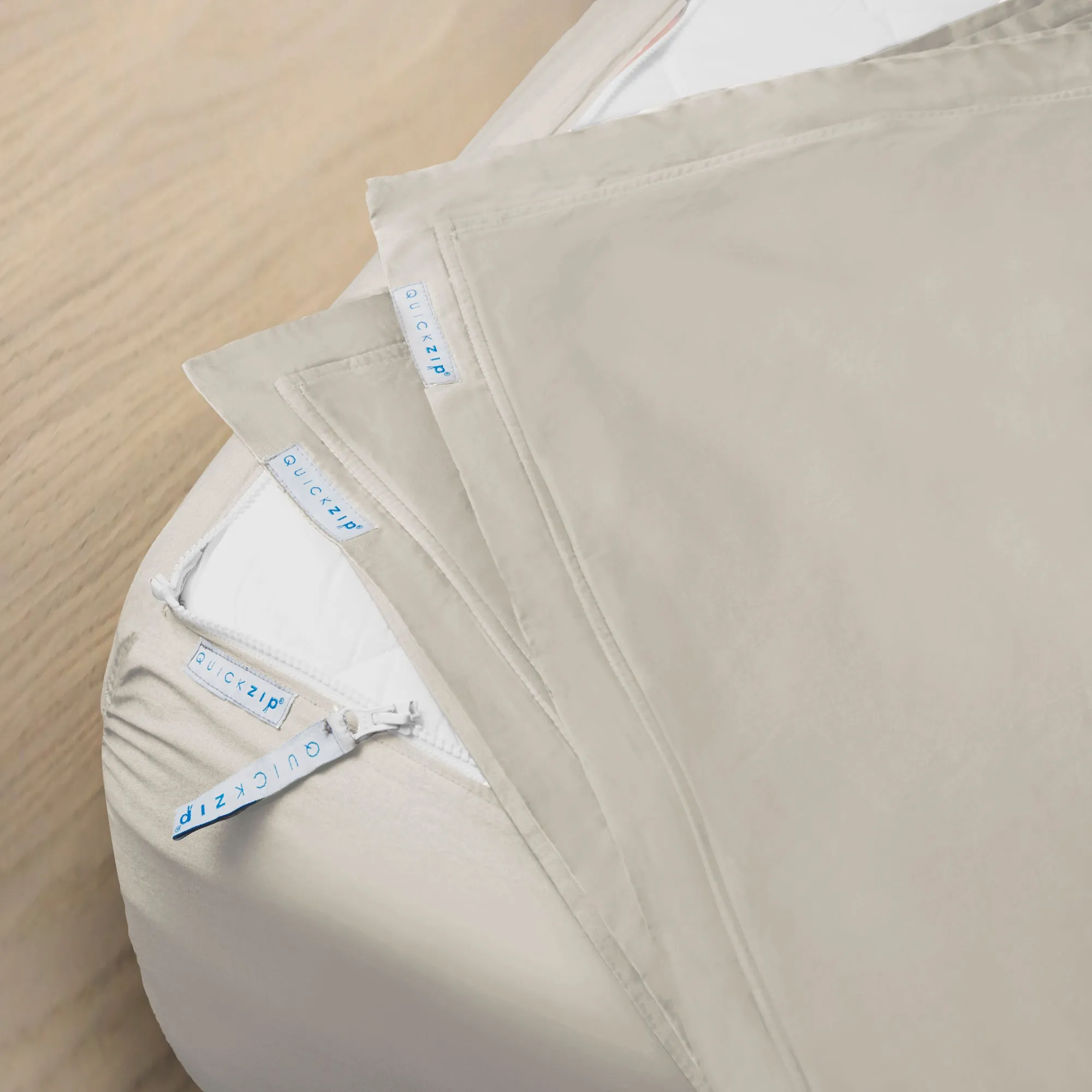 Sateen Fitted Sheet (Base   Zip Sheet ) - Split Cal King