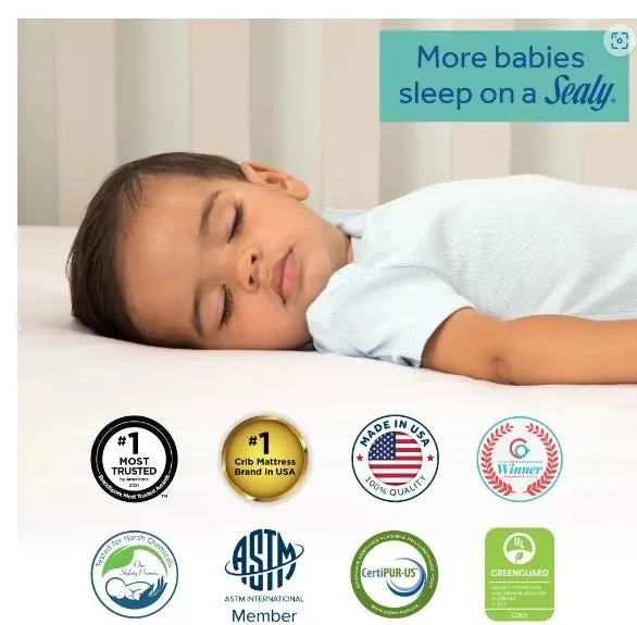 Sealy® Baby Posturepedic Grow 2-Stage Crib Mattress and Toddler Mattress