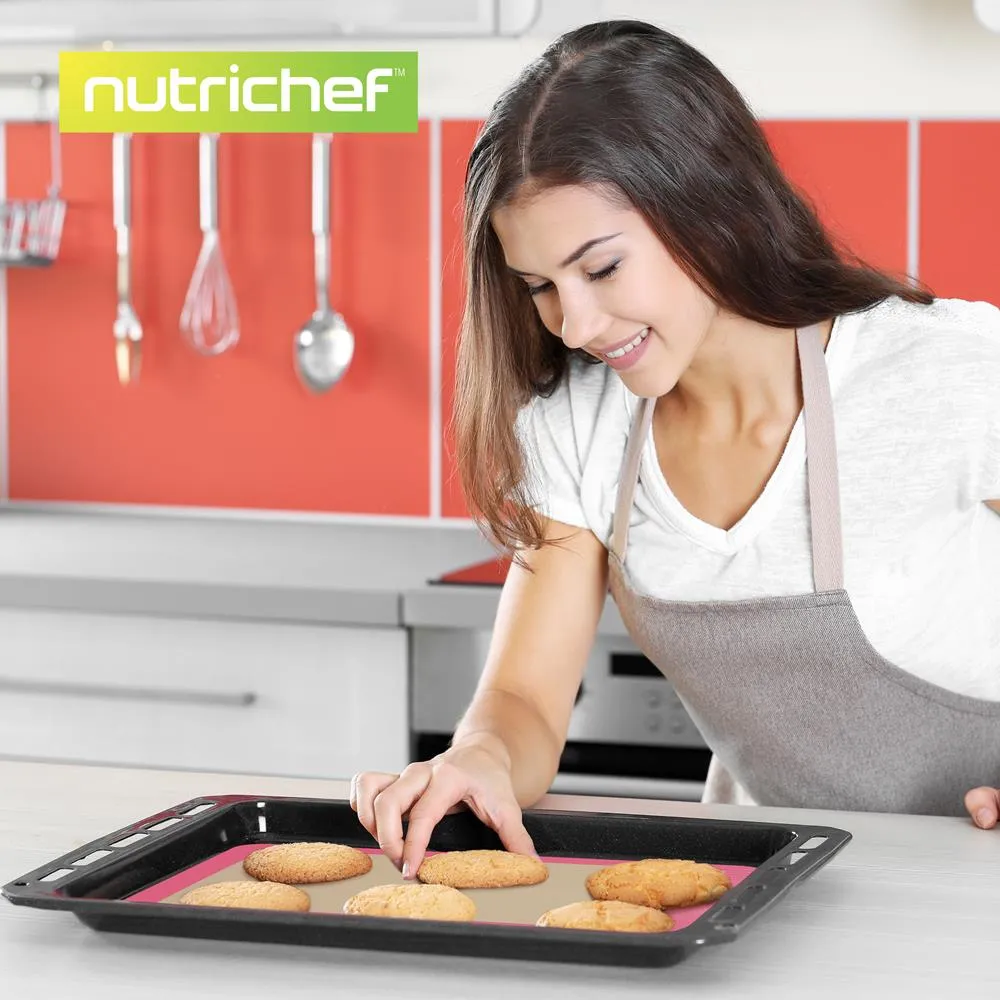 Silicone Baking Sheet - Reusable, Easy & Convenient, Nonstick Matt Used For Oven - (Pink)