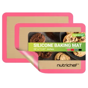 Silicone Baking Sheet - Reusable, Easy & Convenient, Nonstick Matt Used For Oven - (Pink)