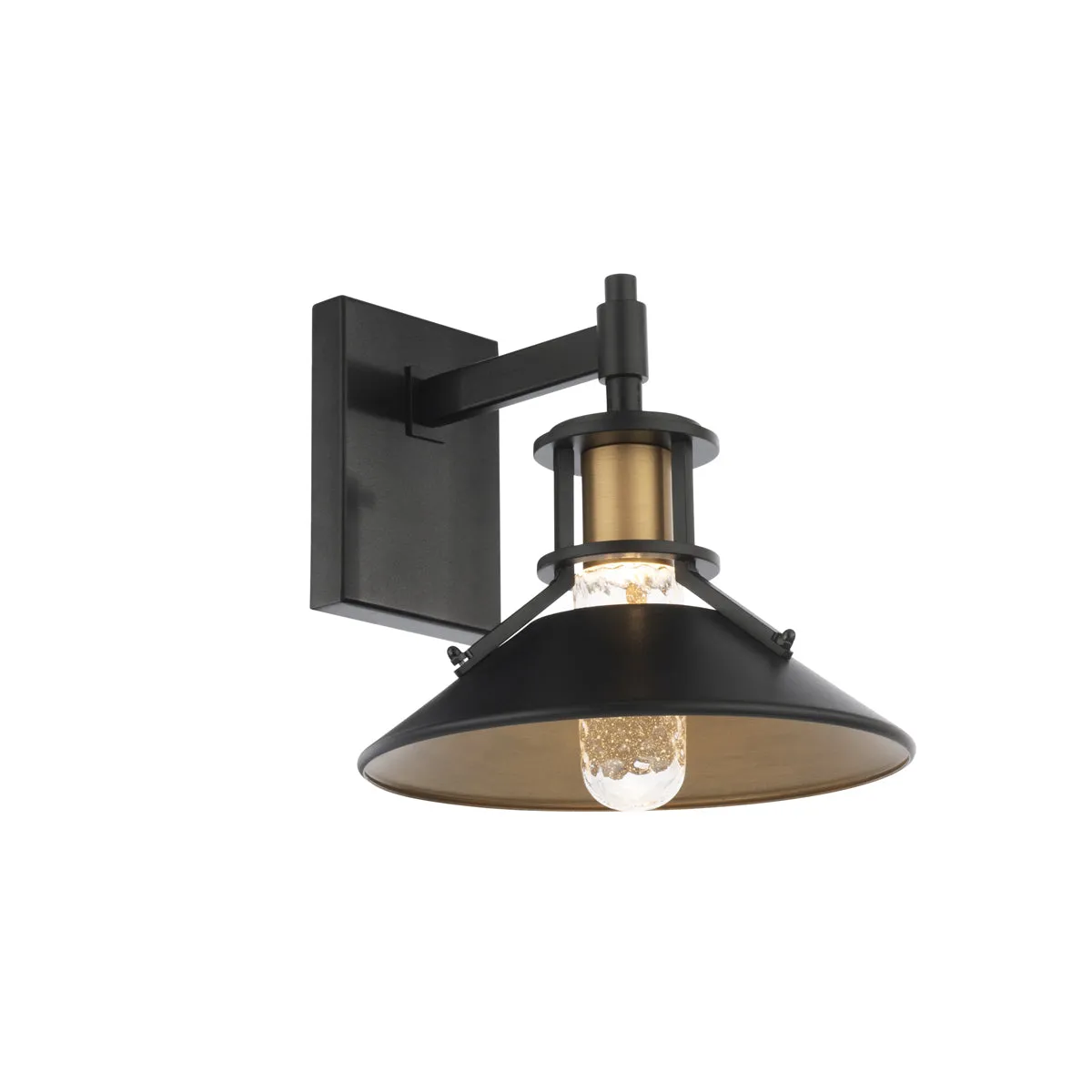 Sleepless LED Wall Light in Black & Aged Brass