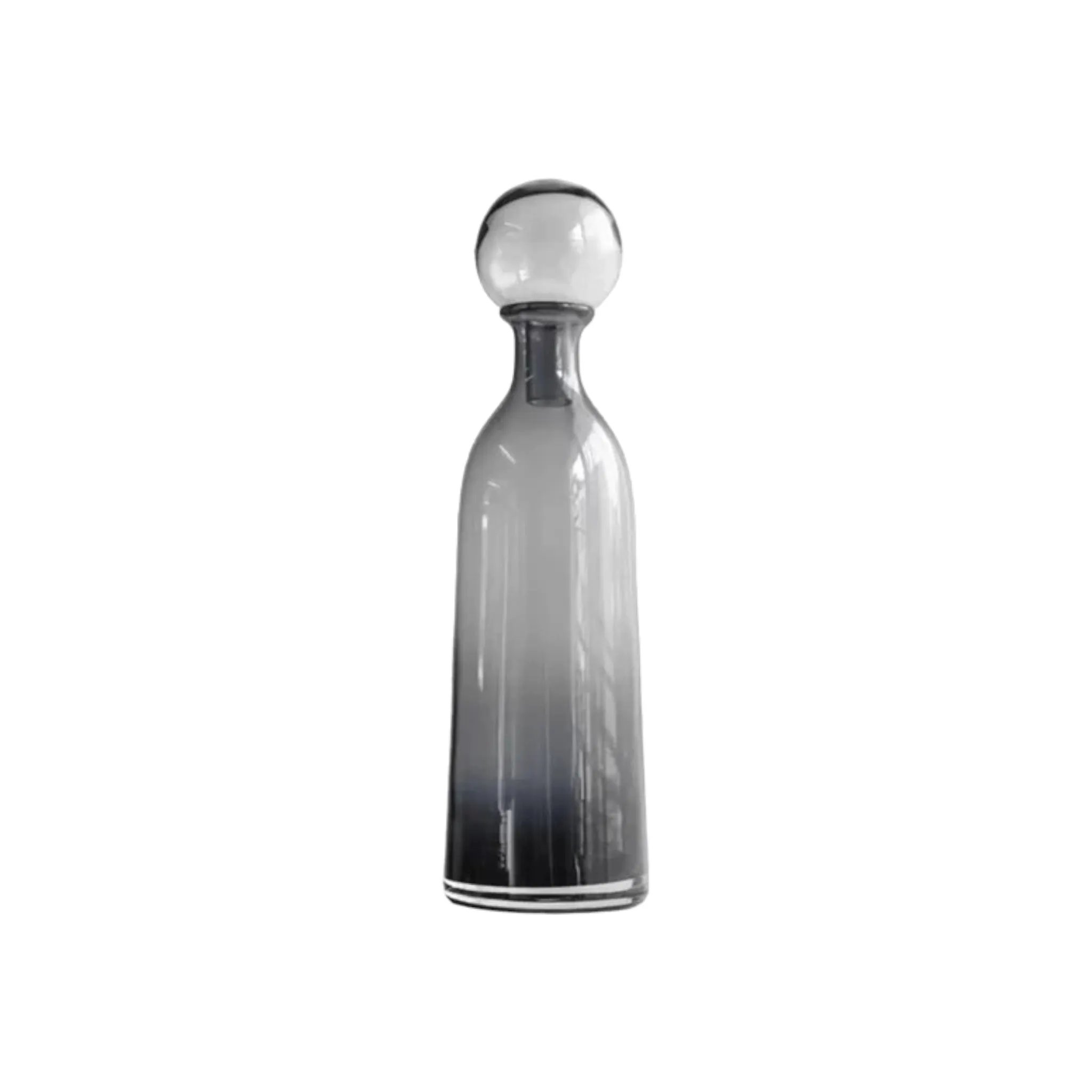 Smokey Glass Decanter 45x13cm with Ball Lid