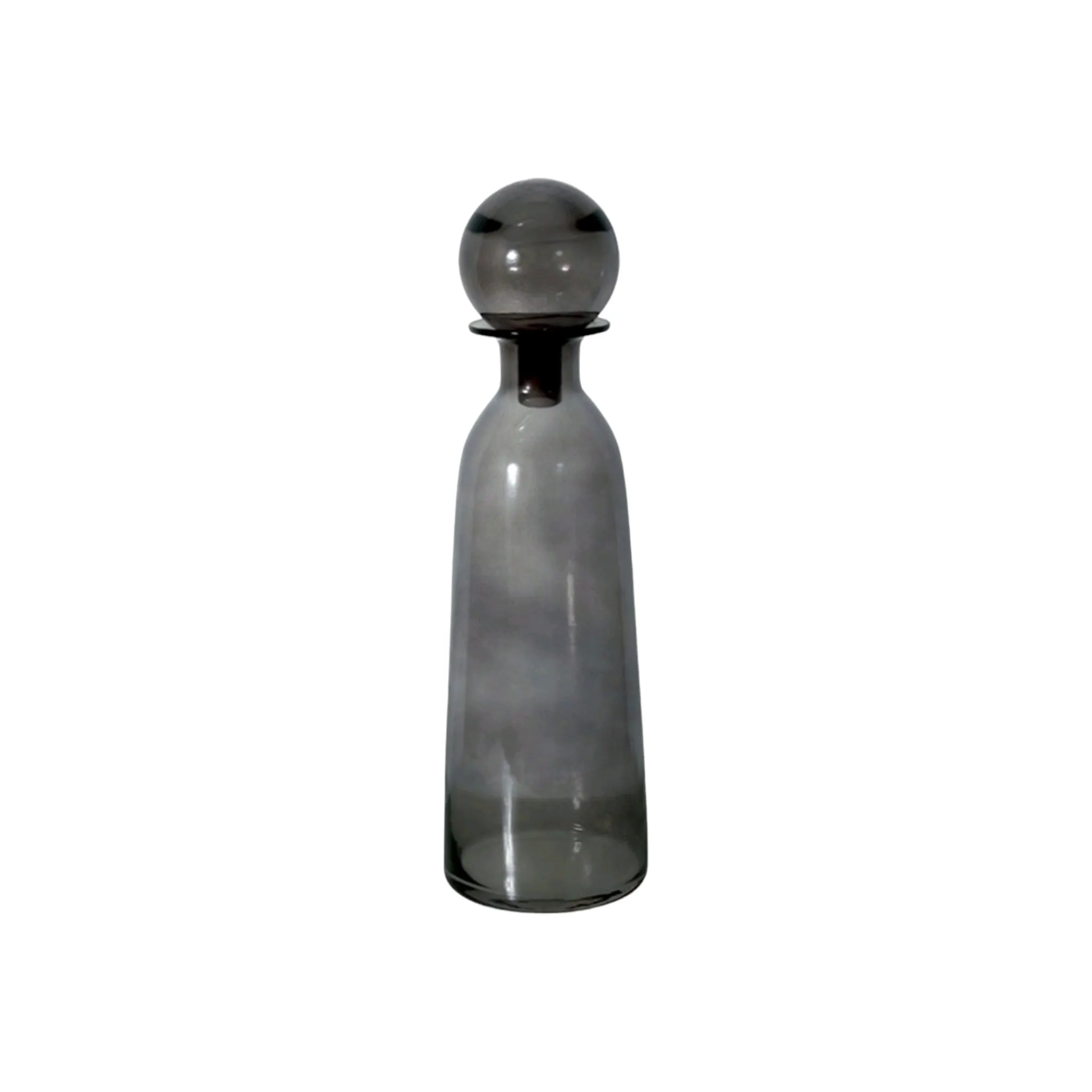 Smokey Glass Decanter 45x13cm with Ball Lid