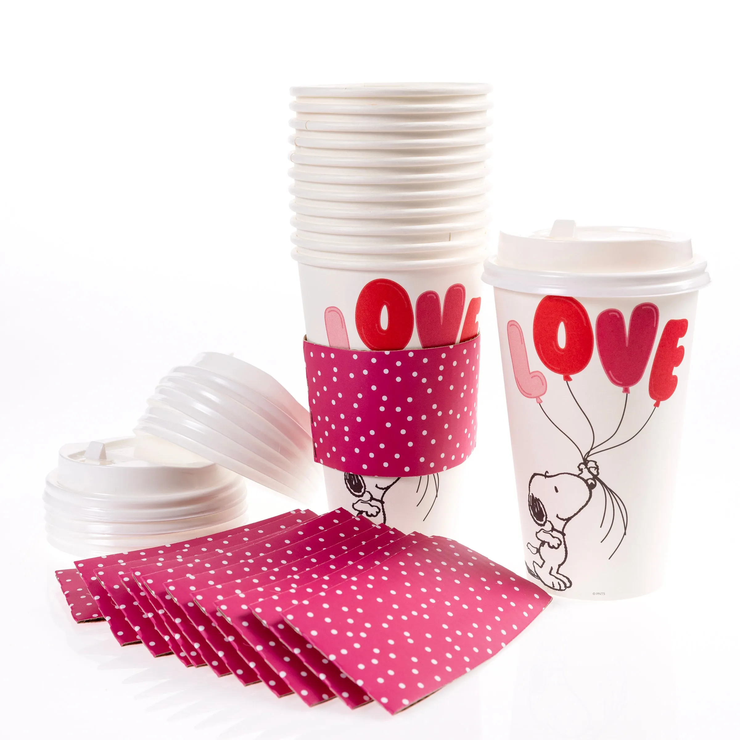 Snoopy Love Balloons Disposable Travel Cup