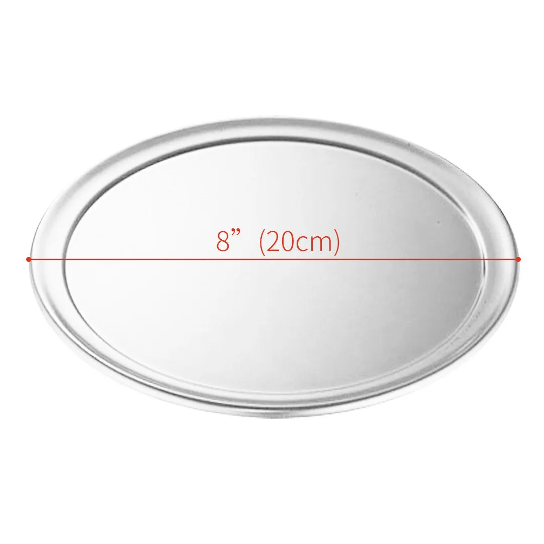 SOGA 8-inch Round Aluminum Steel Pizza Tray Home Oven Baking Plate Pan