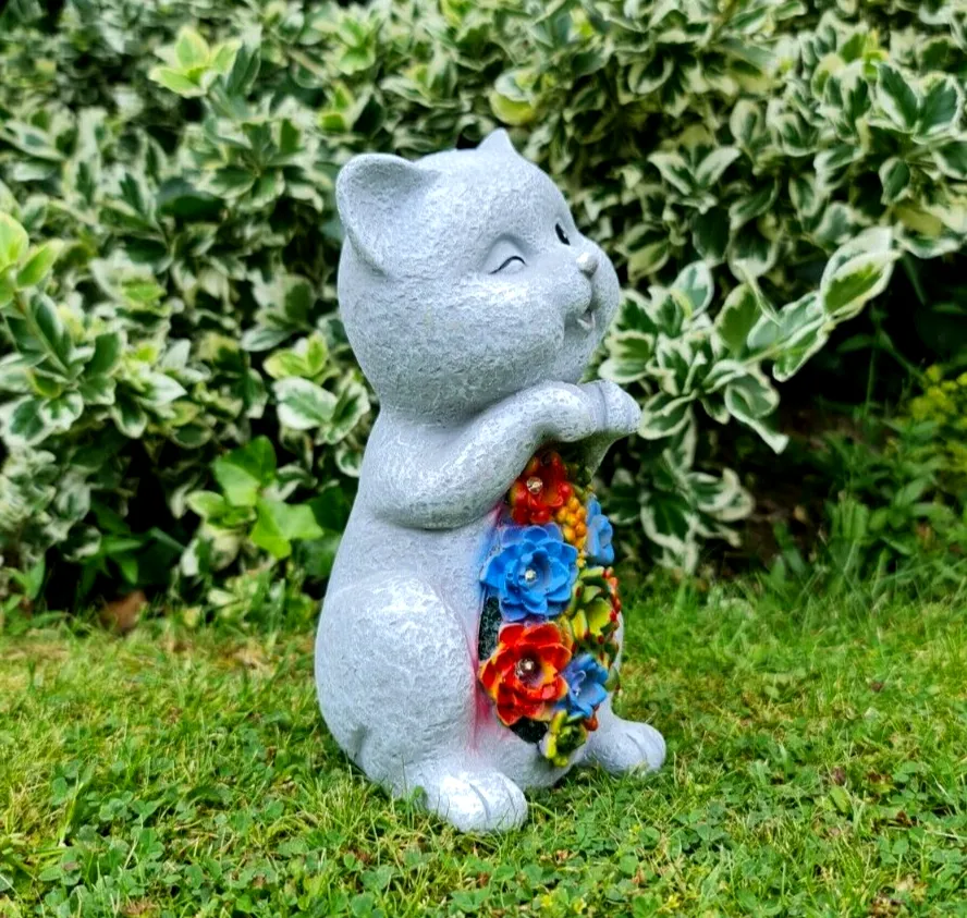 Solar Cat Garden Ornament