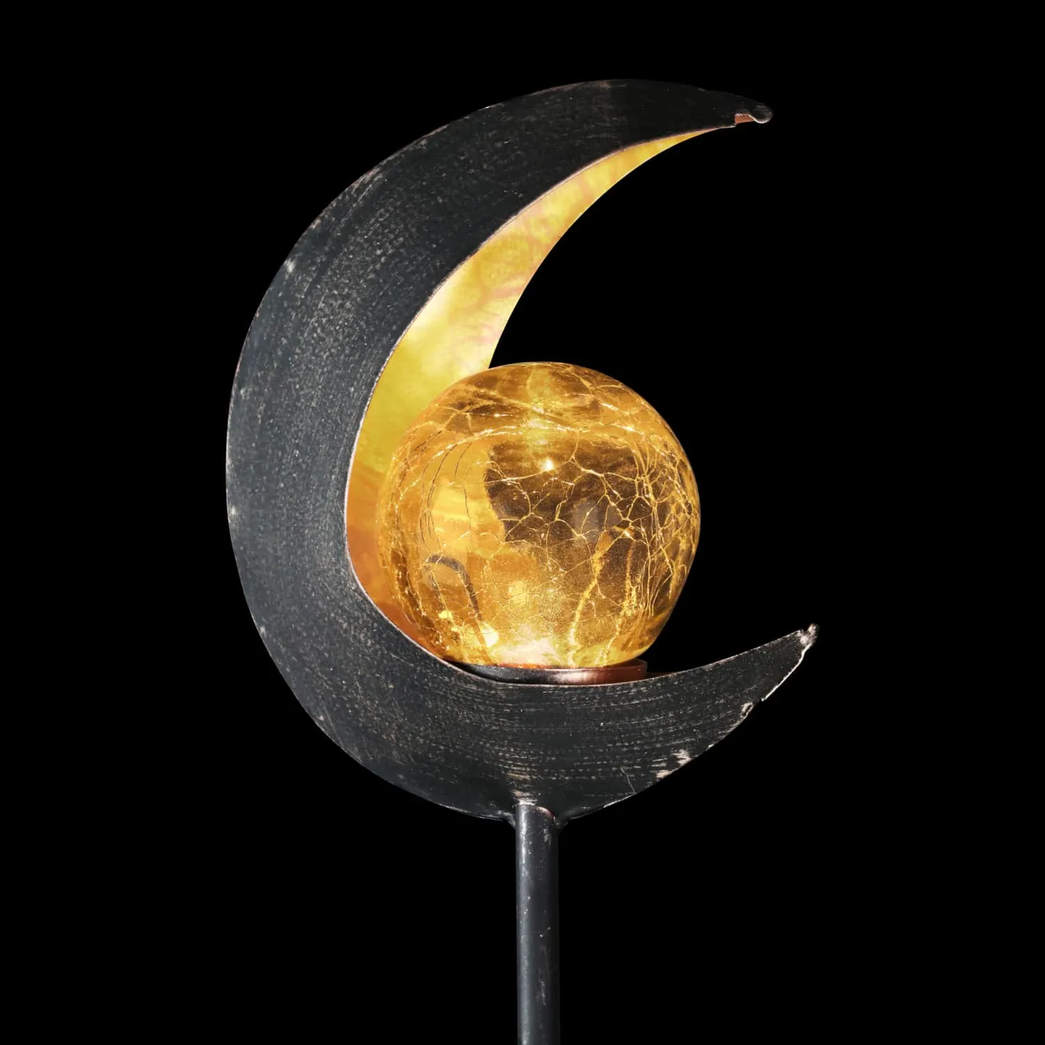 Solar Lunar Torch Moon Garden Stake, 5 by 37 Inches