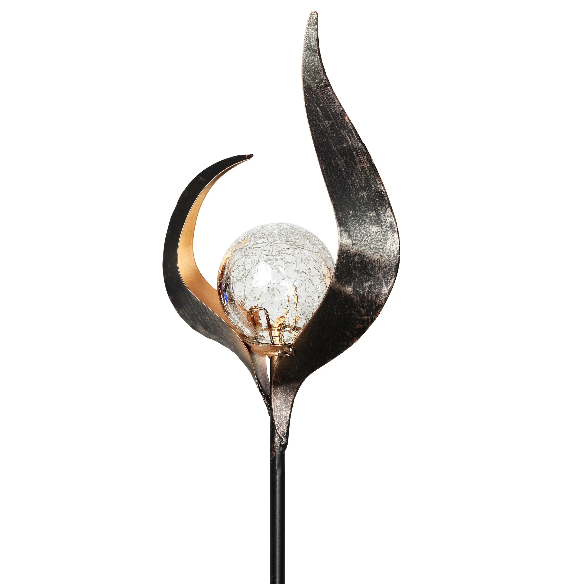 Solar Open Flame Torch Garden Stake, 5 by 37 Inches