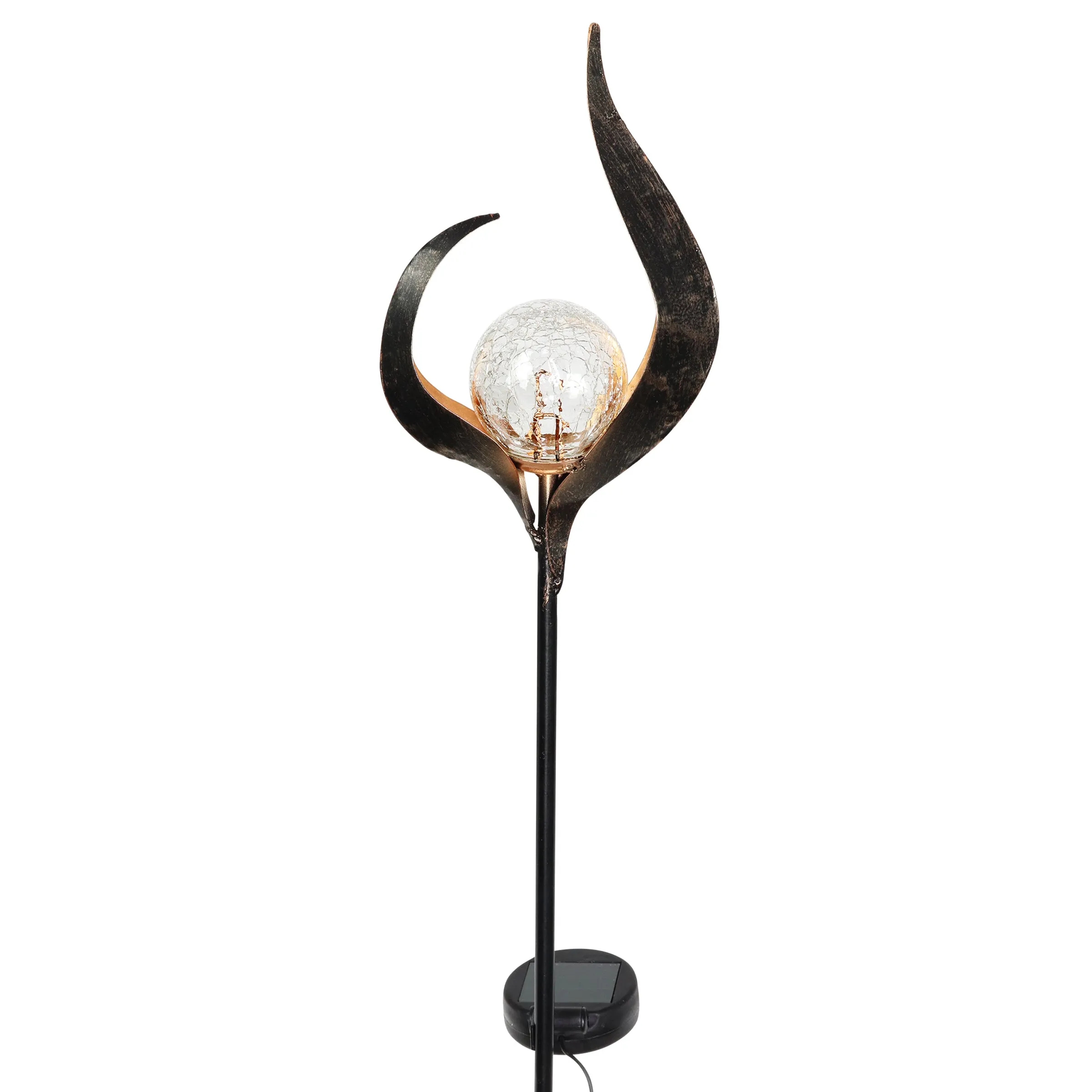 Solar Open Flame Torch Garden Stake, 5 by 37 Inches