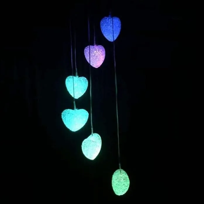 Solar Powered Wind Chimes with Lights: Outdoor Garden Decor (6 LED) Home Decor