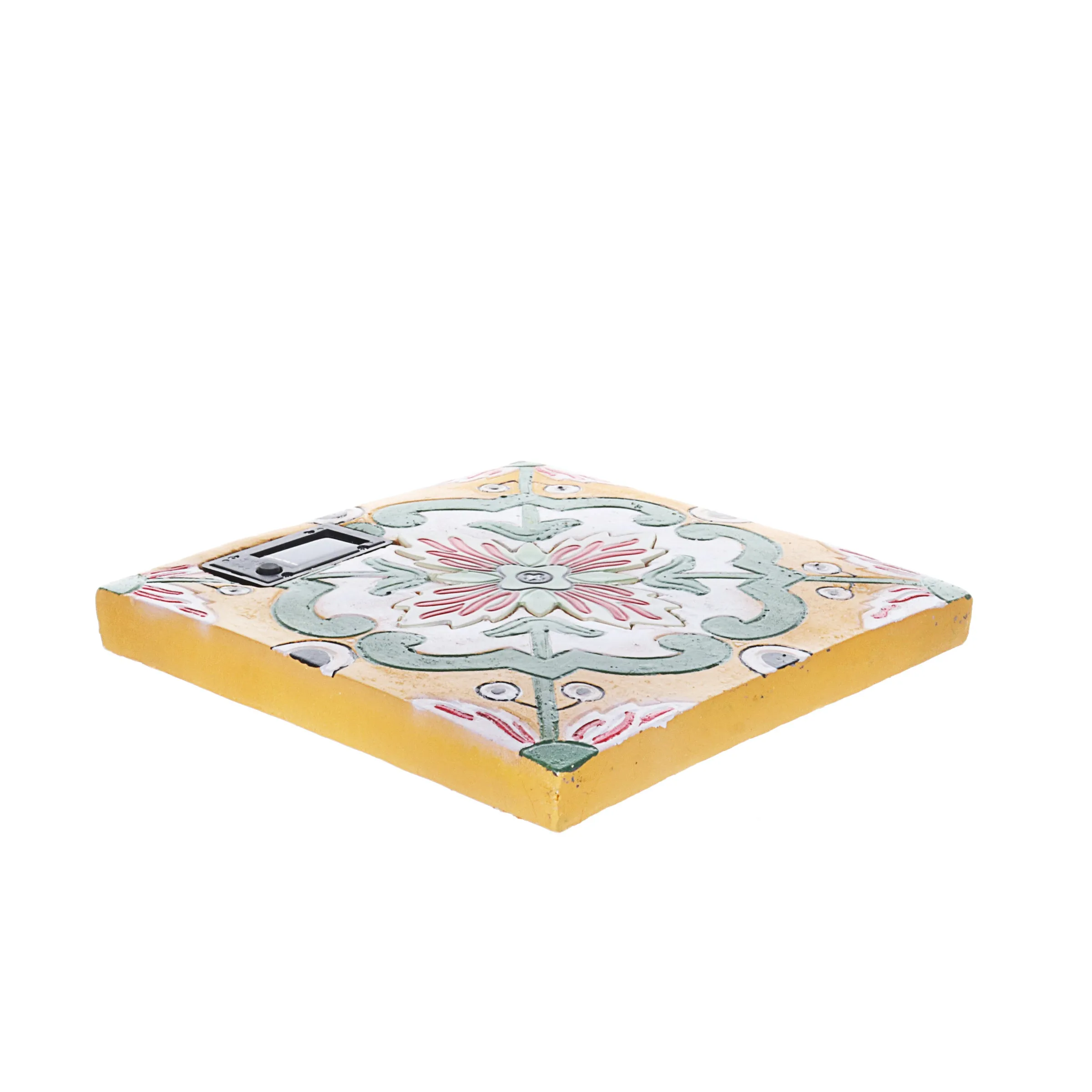 Solar Yellow and Green Mediterranean Stepping Stone, 10.5 Inch