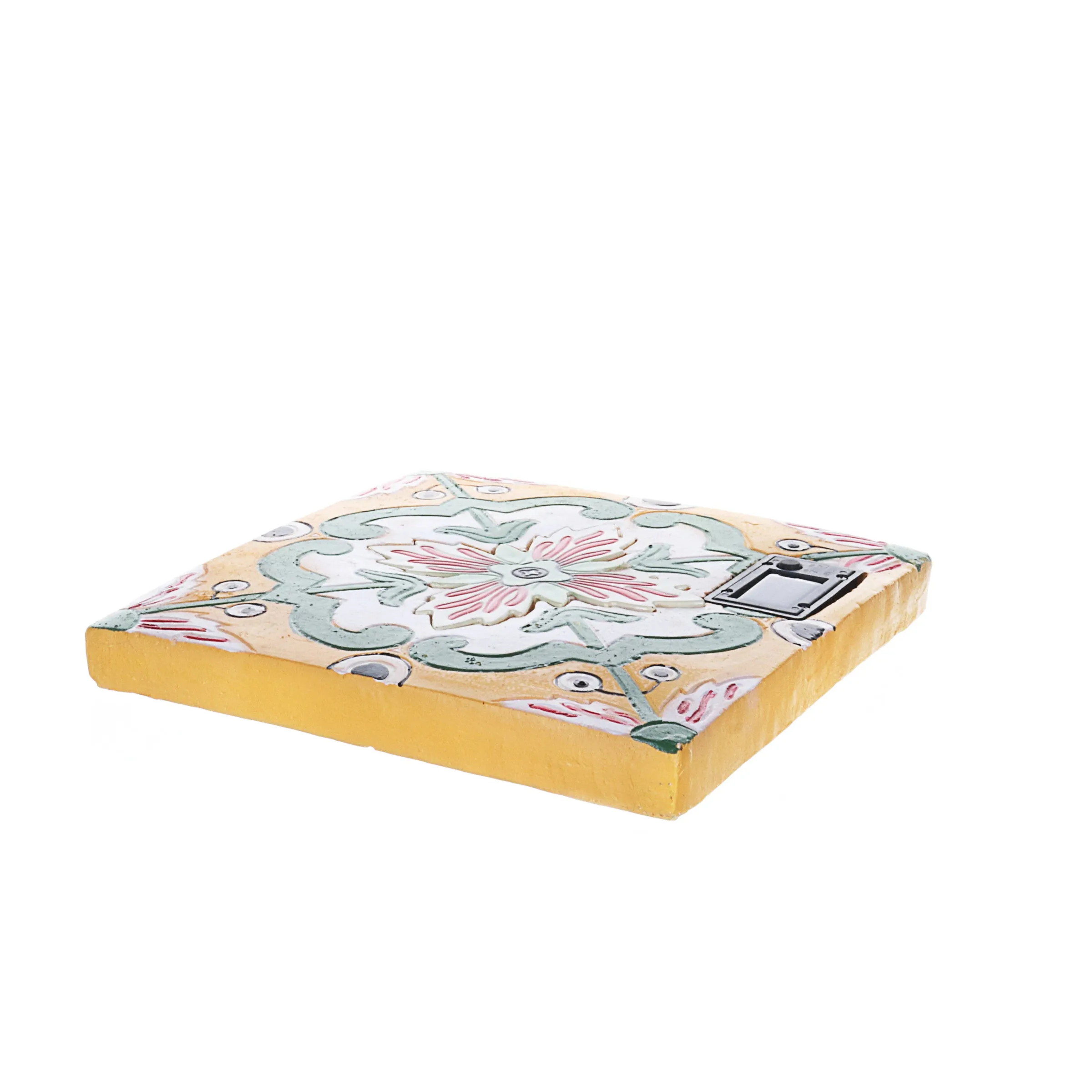 Solar Yellow and Green Mediterranean Stepping Stone, 10.5 Inch