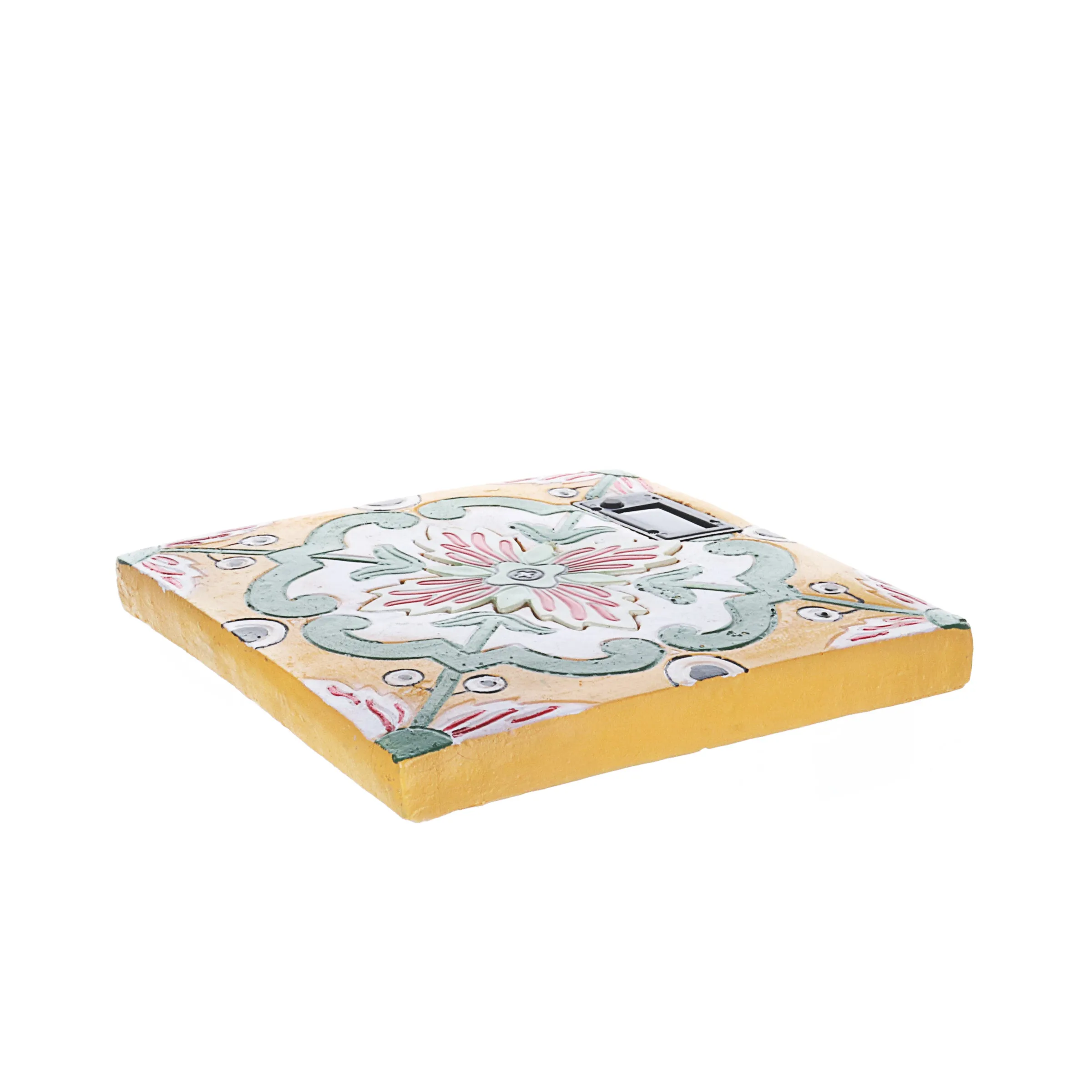 Solar Yellow and Green Mediterranean Stepping Stone, 10.5 Inch