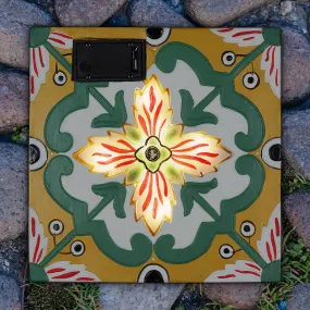 Solar Yellow and Green Mediterranean Stepping Stone, 10.5 Inch