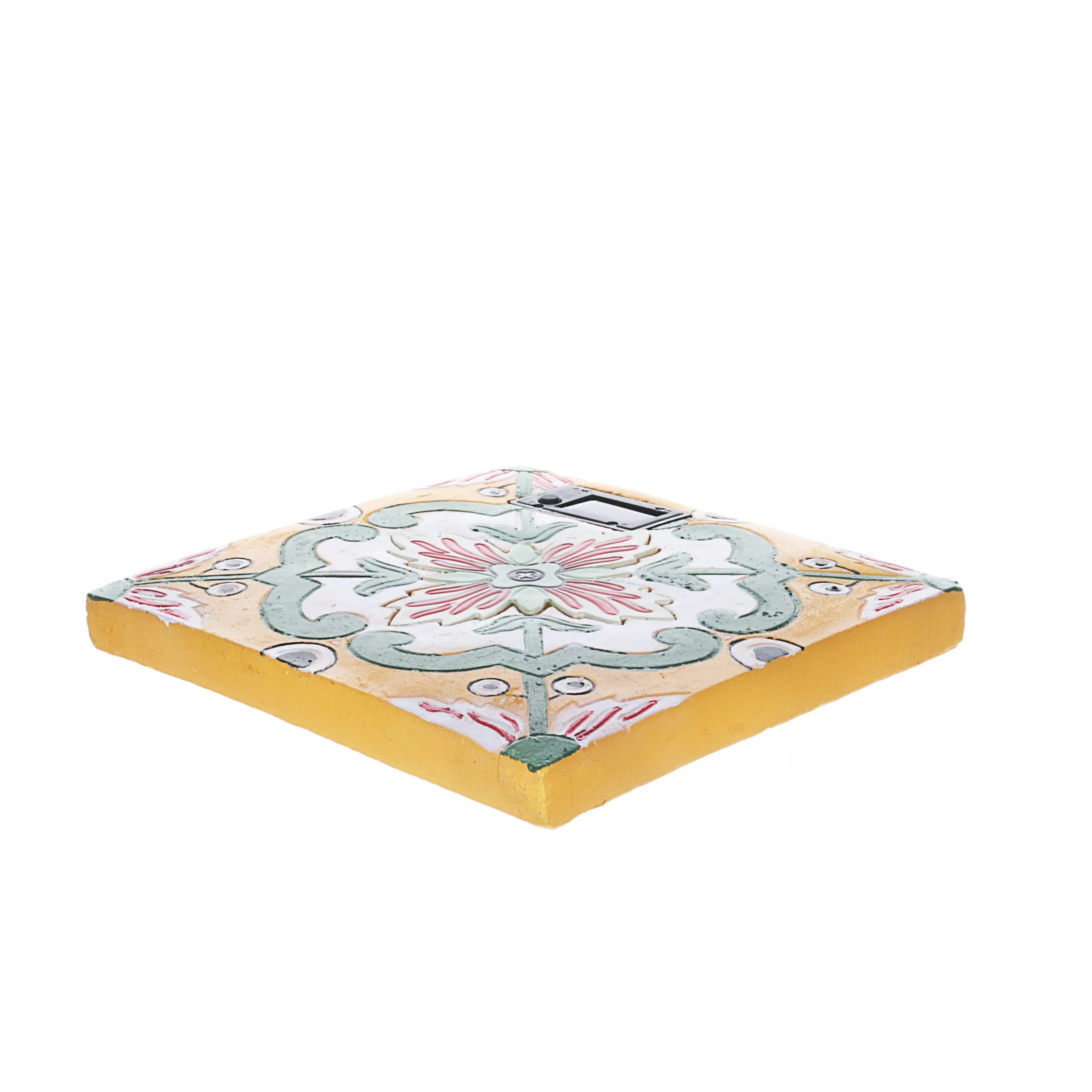 Solar Yellow and Green Mediterranean Stepping Stone, 10.5 Inch