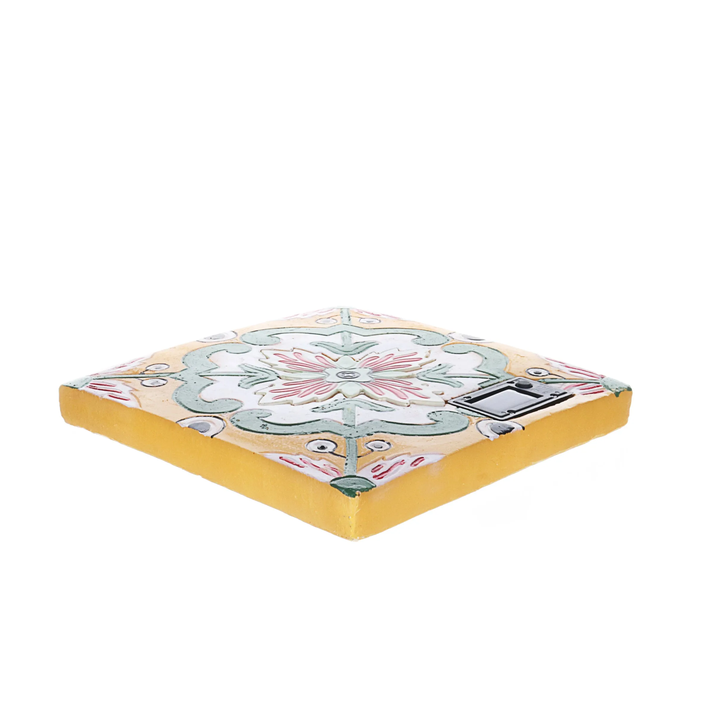 Solar Yellow and Green Mediterranean Stepping Stone, 10.5 Inch