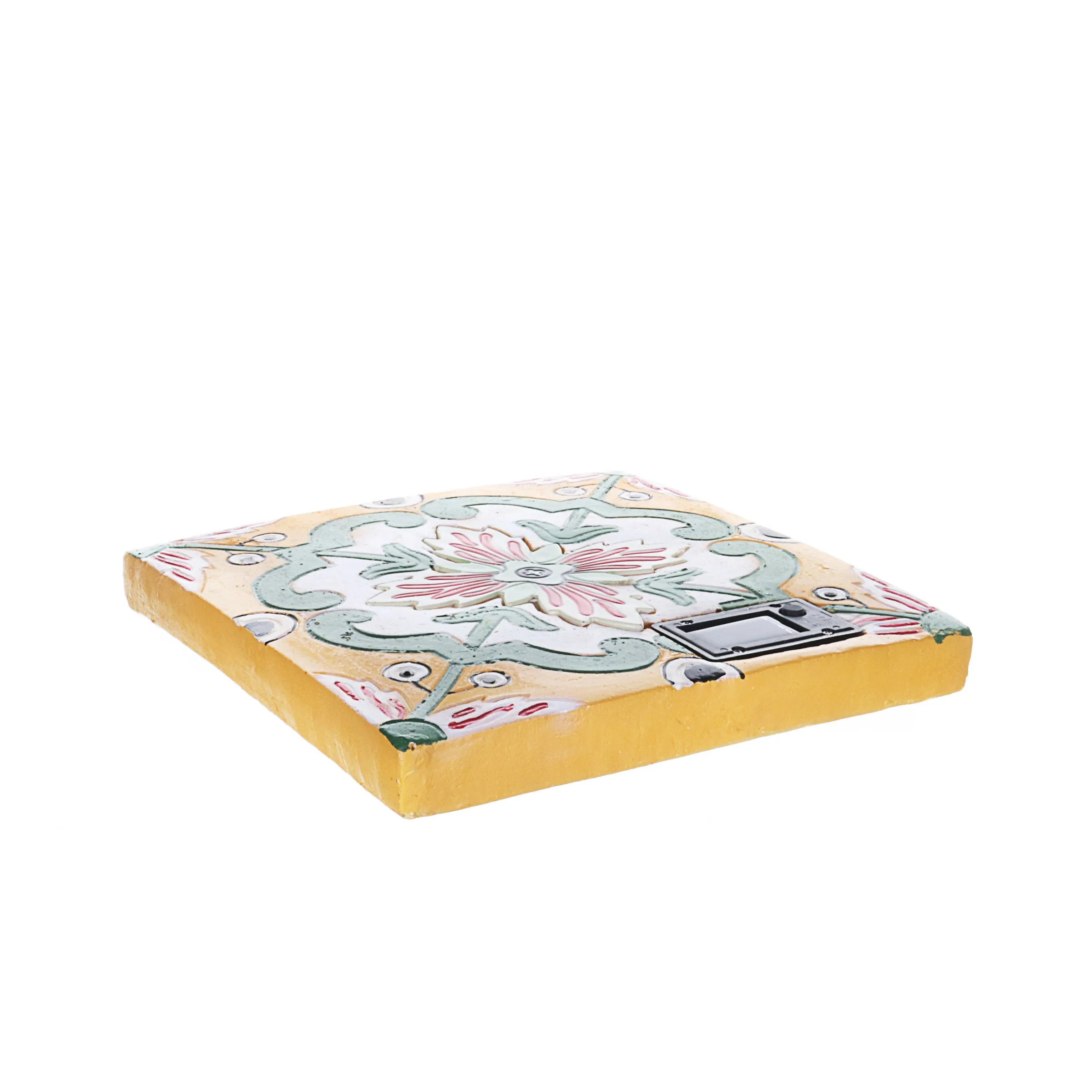 Solar Yellow and Green Mediterranean Stepping Stone, 10.5 Inch