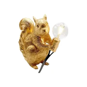 Squirrel Night Light | Resin LED Table Lamp for Bedroom & Living Room