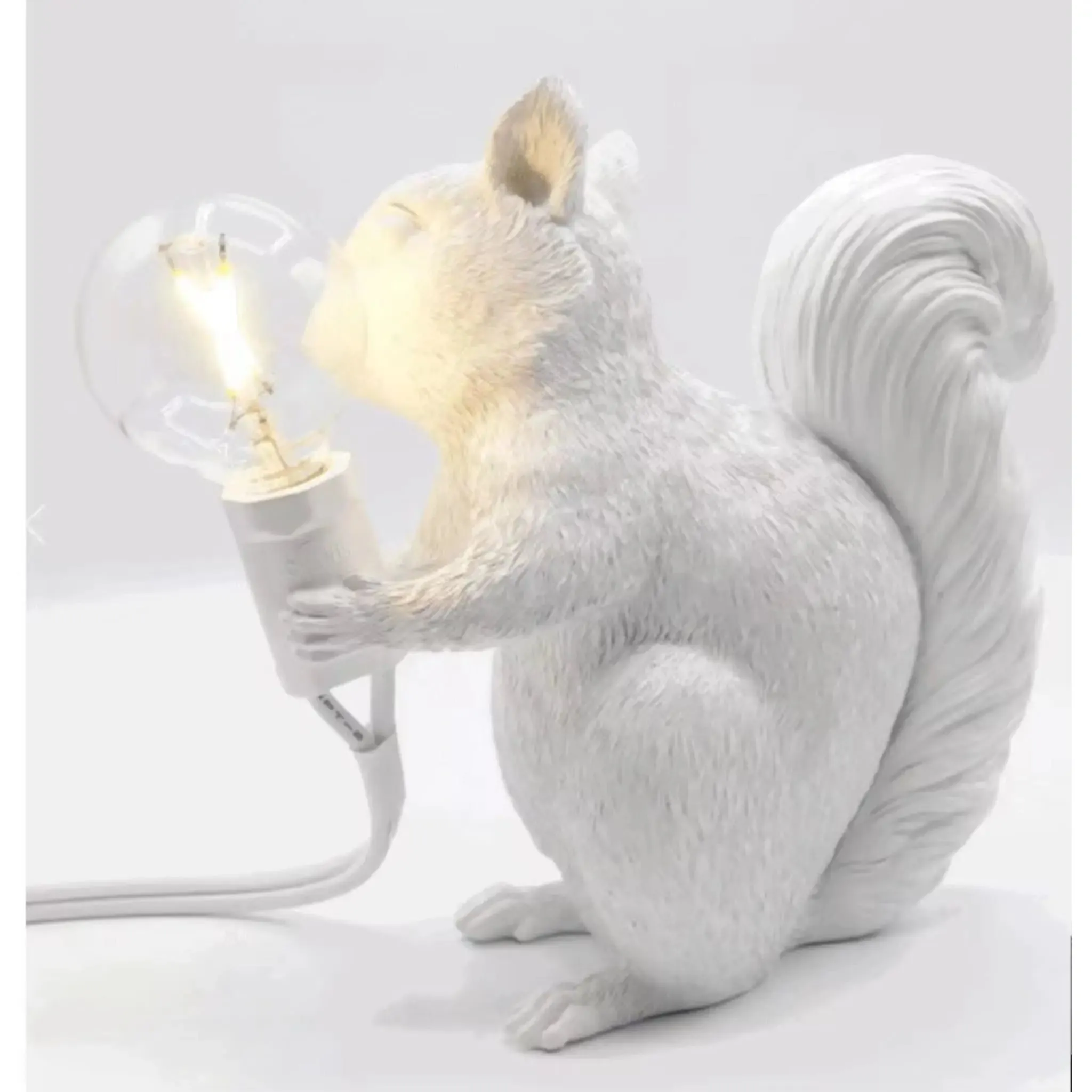 Squirrel Night Light | Resin LED Table Lamp for Bedroom & Living Room