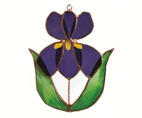 Stained Glass Iris Suncatcher