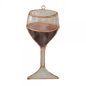 Stained Glass Wine Glass Suncatcher