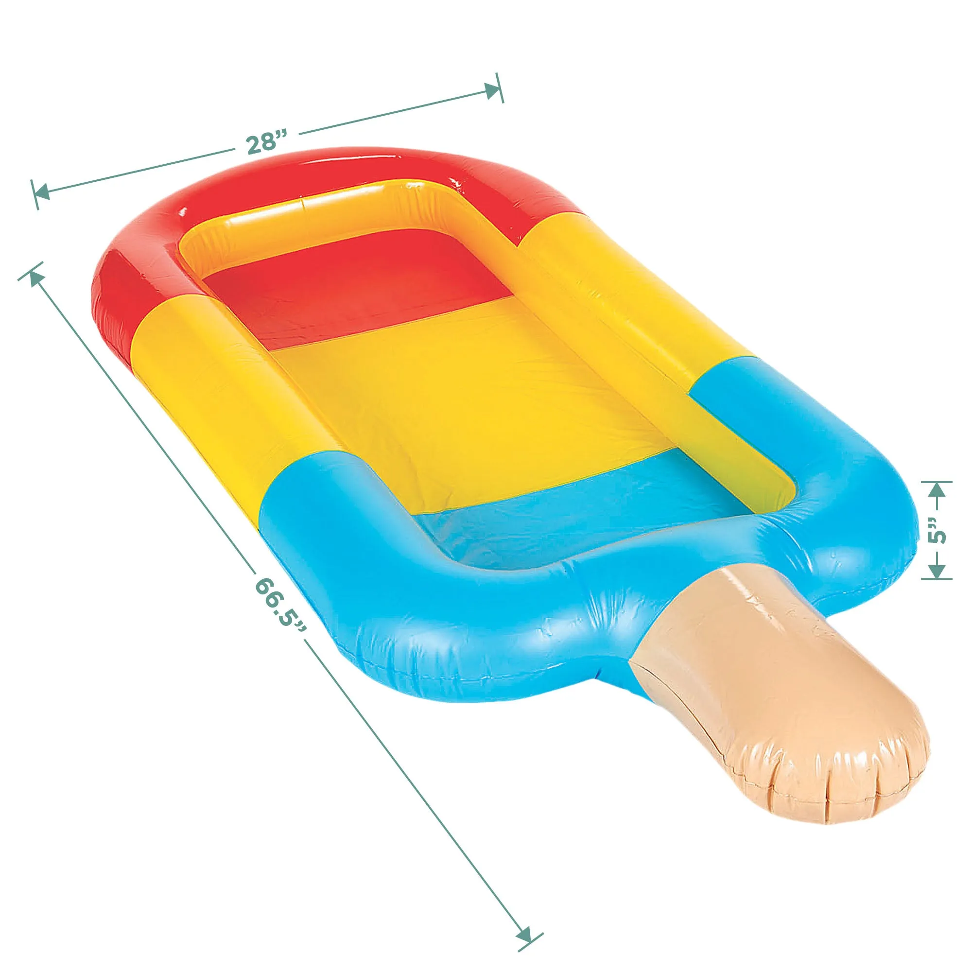 Summer Pool Party Inflatable Popsicle Shaped Cooler and Paper Beverage Cups for 24 Guests