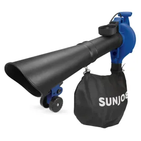 Sun Joe SBJ605E-SJB 3-in-1 Electric Blower | 250 MPH | 14 Amp | Vacuum | Mulcher, Blue