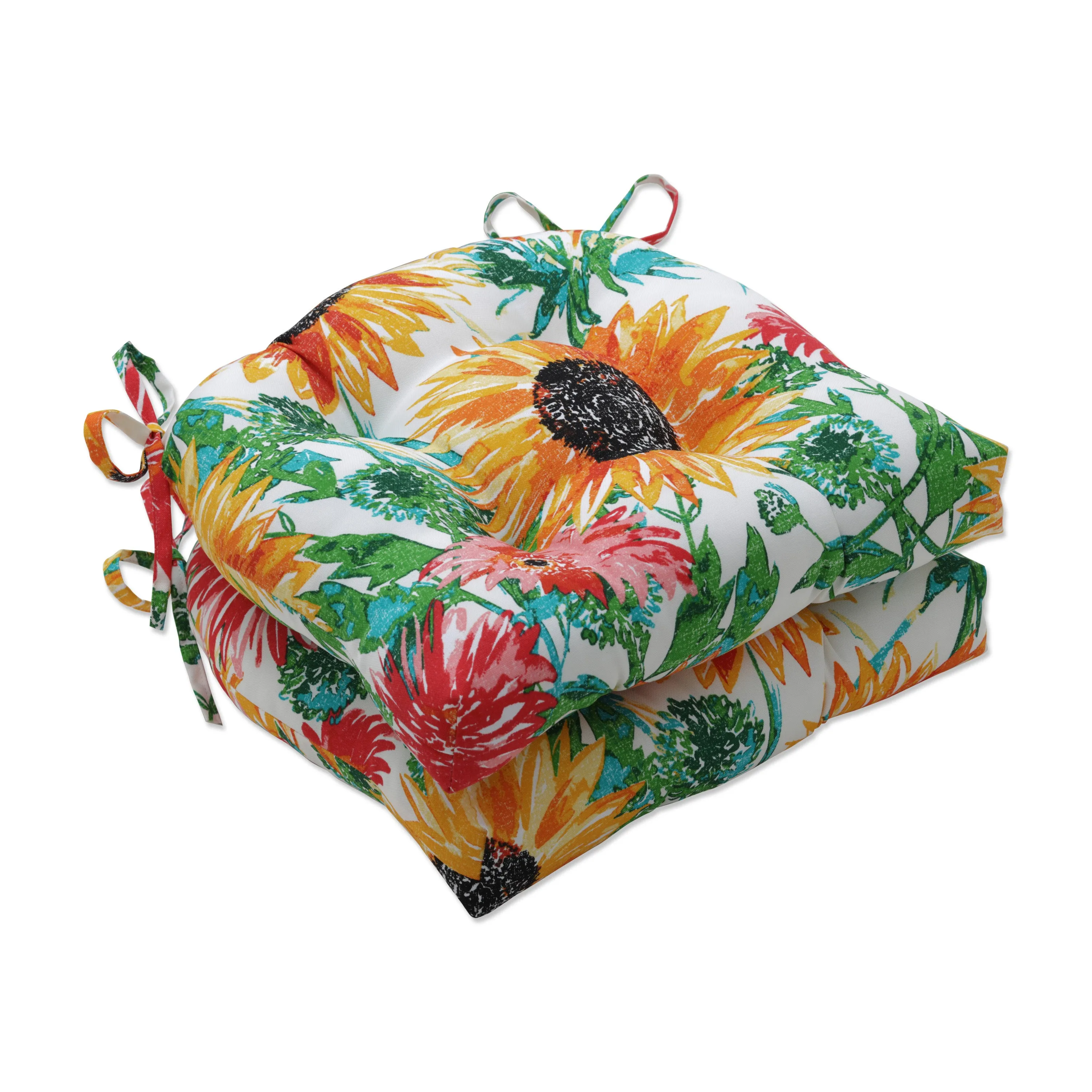 Sunflowers Sunburst Reversible Chair Pad (Set Of 2)