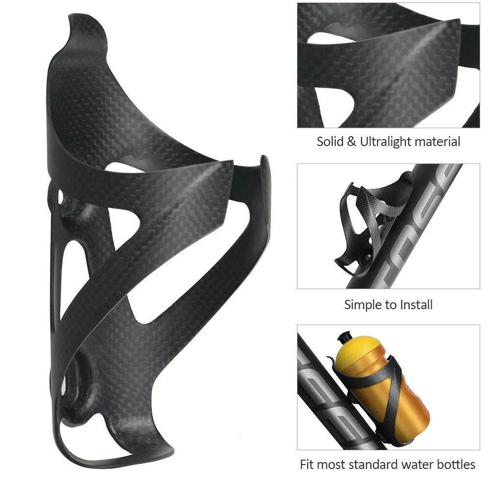 Super Light Cycling Carbon Fiber Bicycle Bottle Cage Cycling Water Bottle Holder