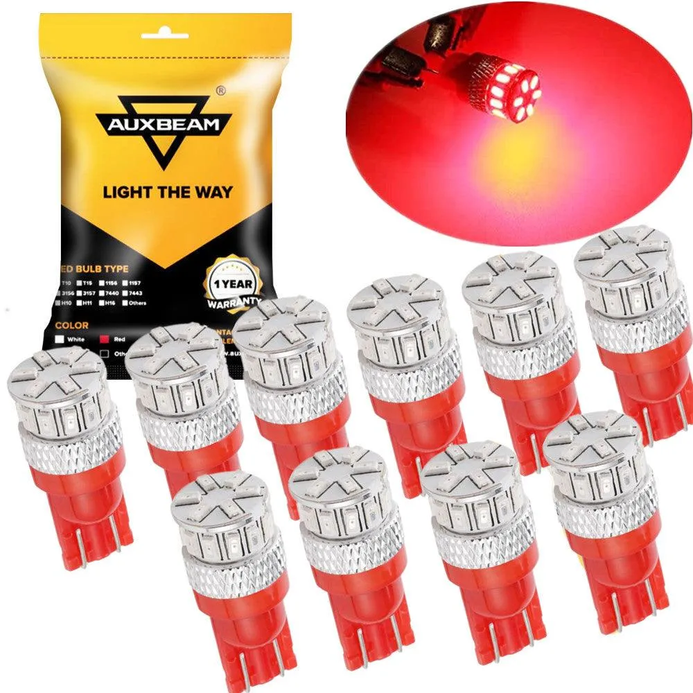 🔥T10/168/194/W5W/2825 White/Red/Amber  LED Canbus Non-Polarity Light Bulb for Dome Map License Plate Trunk Cargo Bulbs