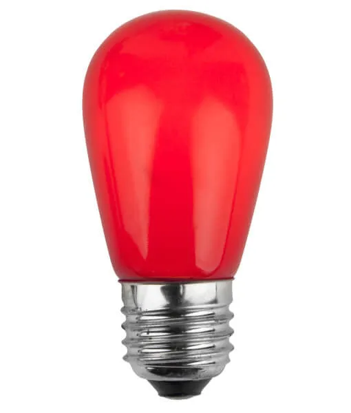 T50 Opaque LED Patio Lights - E-26 - Red - 25 Pack