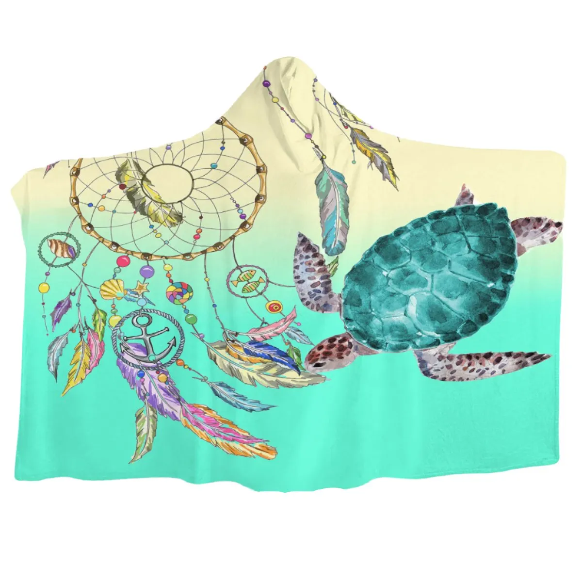 The Dreamcatcher and  Sea Turtle Hooded Blanket