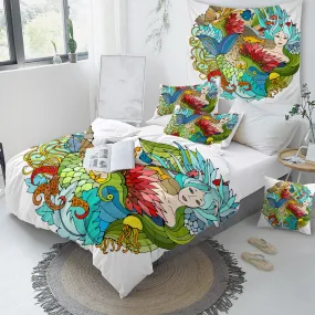 The Happy Mermaid Duvet Cover Set