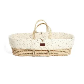 The Little Green Sheep Quilted Moses Basket & Mattress