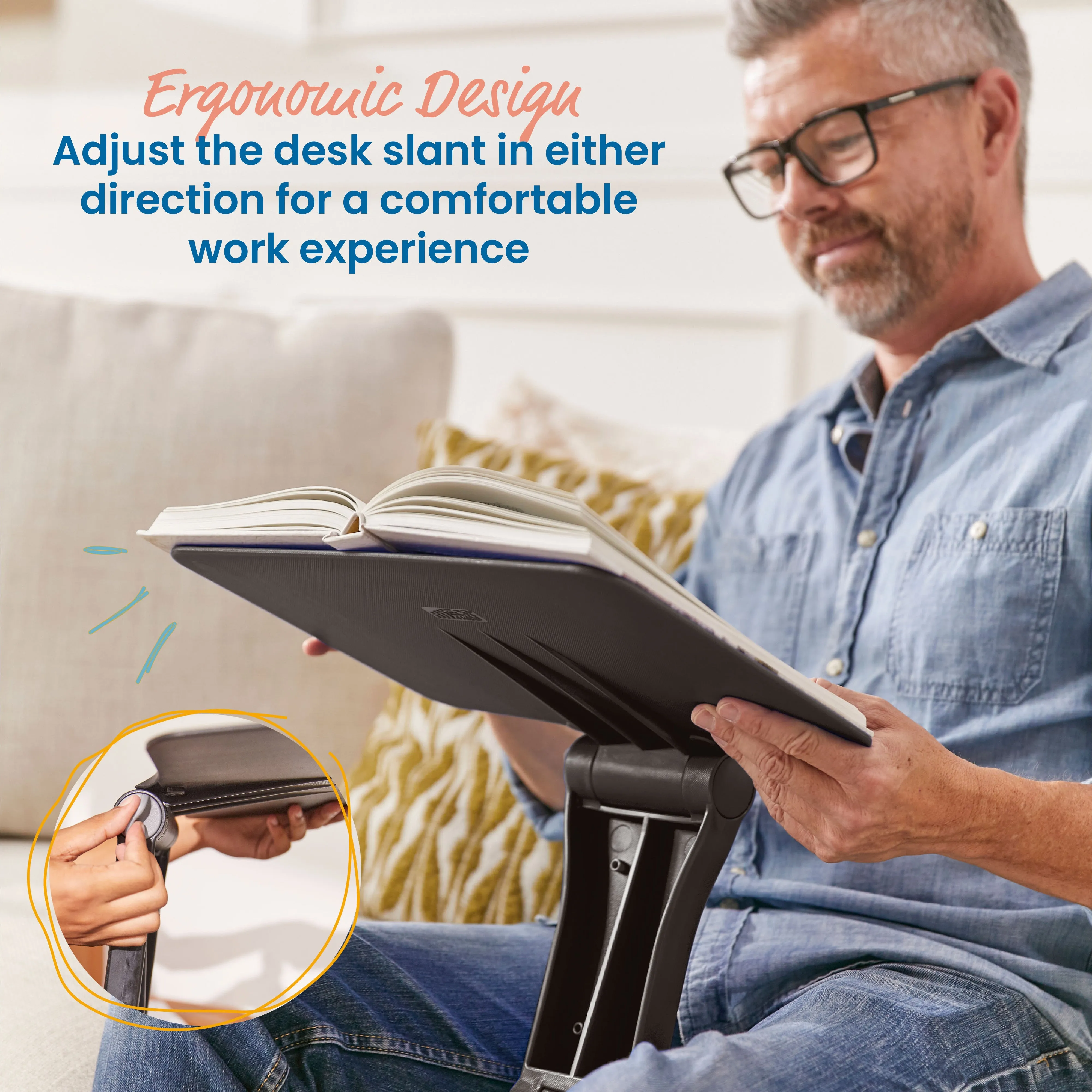 The Surf Folding Portable Lap Desk, Flexible Seating