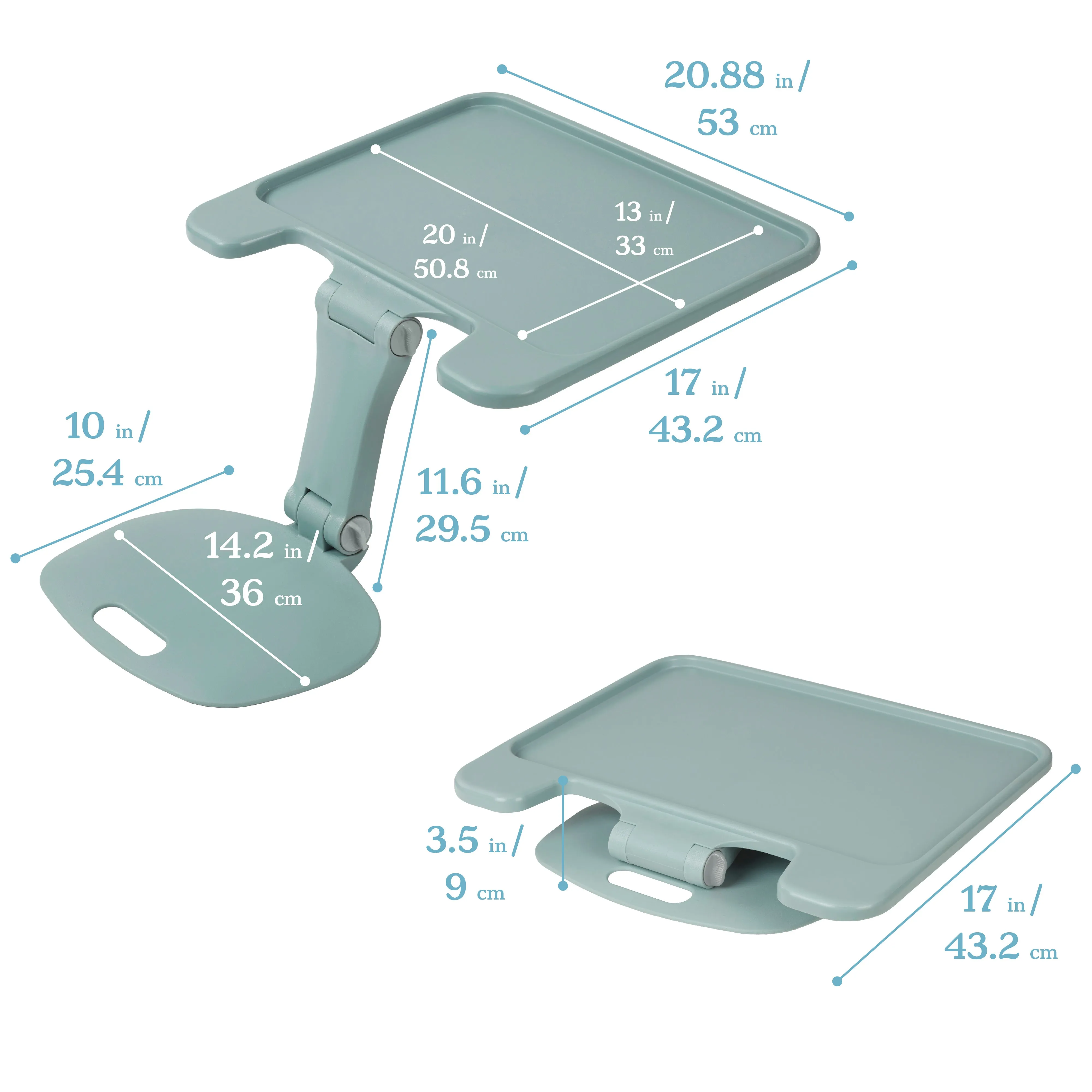 The Surf Folding Portable Lap Desk, Large, Flexible Seating