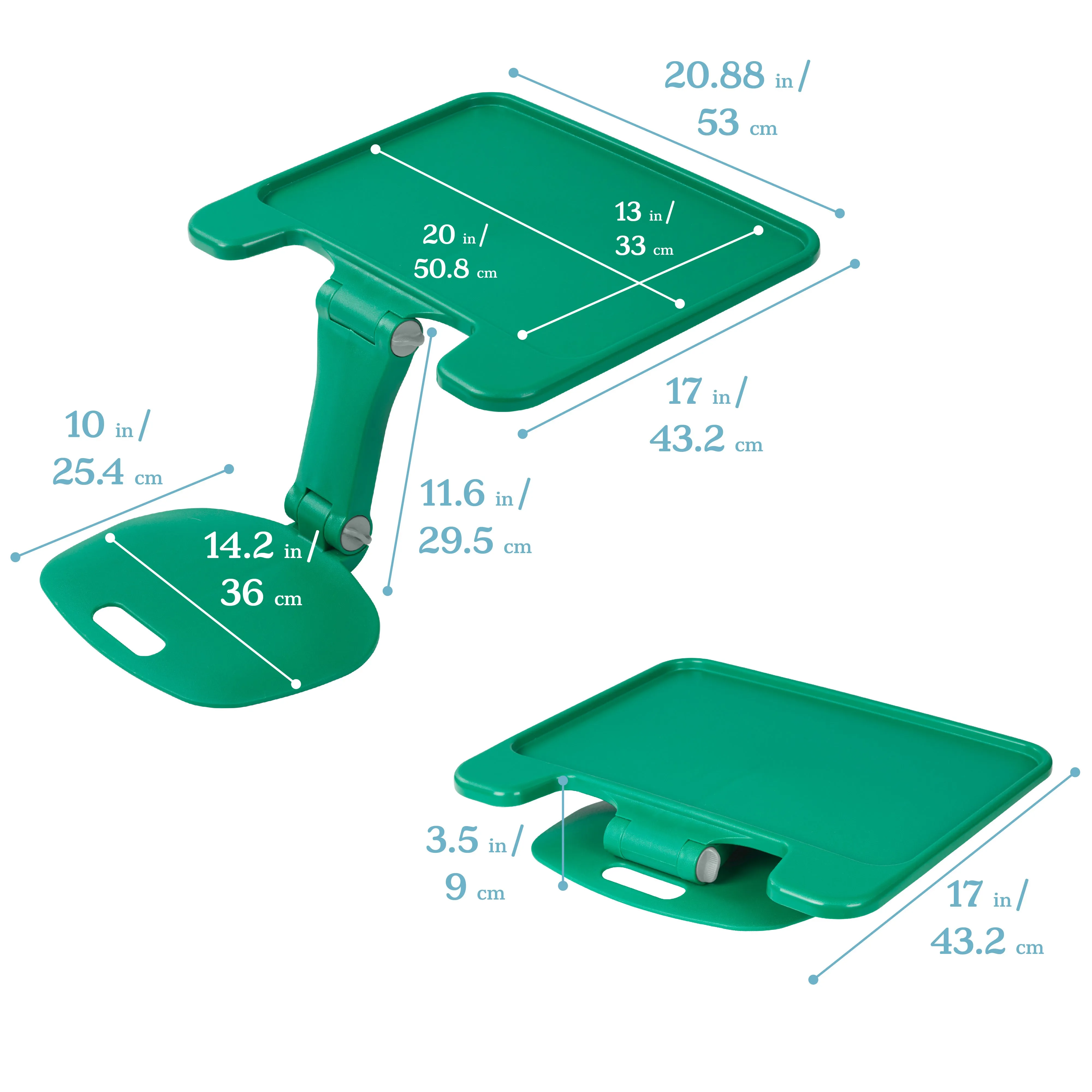 The Surf Folding Portable Lap Desk, Large, Flexible Seating