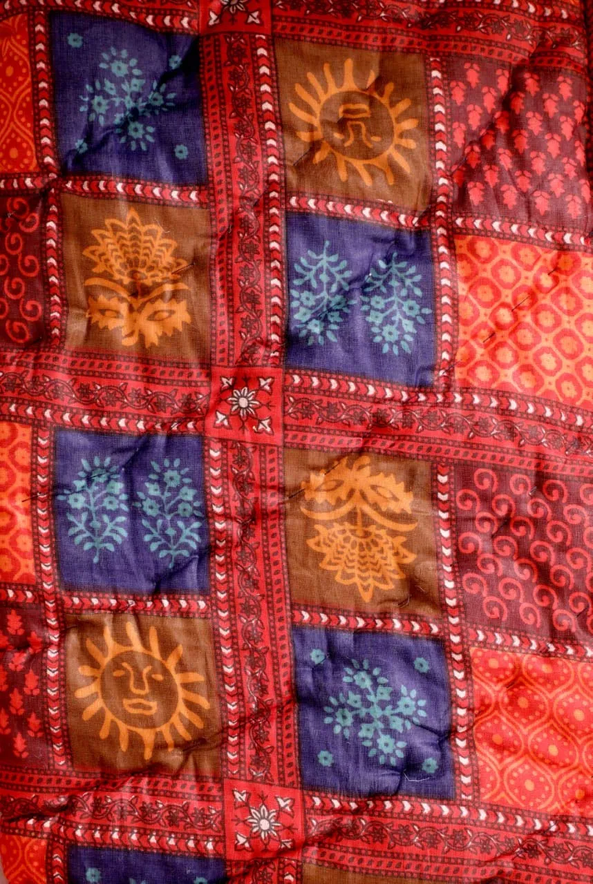 THROW KING Rajasthani Traditional Cotton Razai, Rajai, Ac Blanket Sanganeri Jaipuri Quilt Blanket(Double Bed)