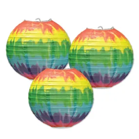 Tie-Dyed Paper Lanterns 9.50in 3pk