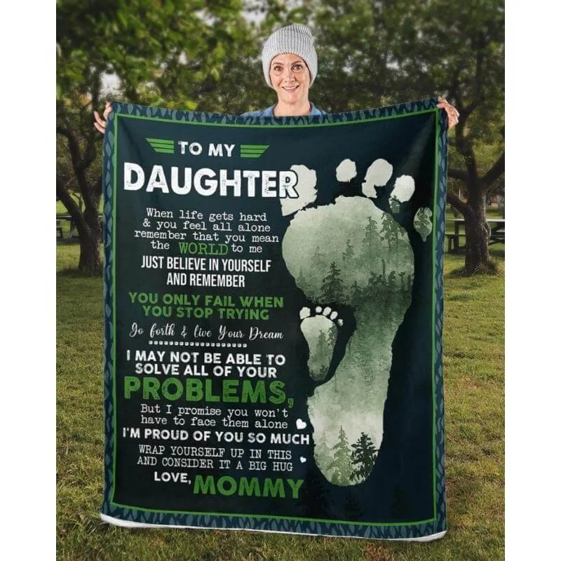 To My Daughter - From Mom - Footprintblanket - A324 - Premium Blanket