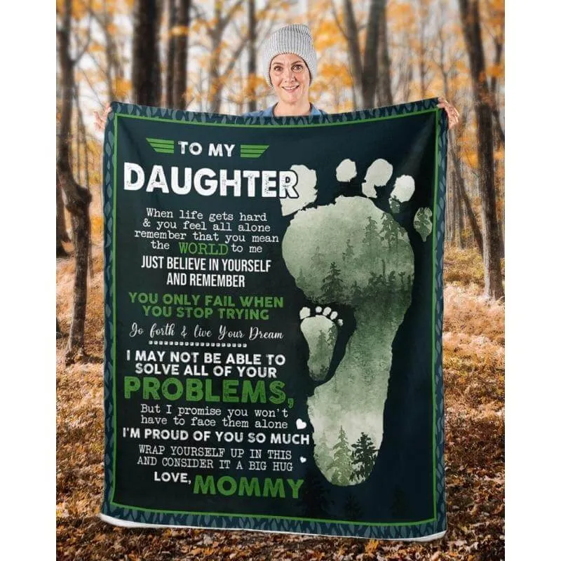 To My Daughter - From Mom - Footprintblanket - A324 - Premium Blanket