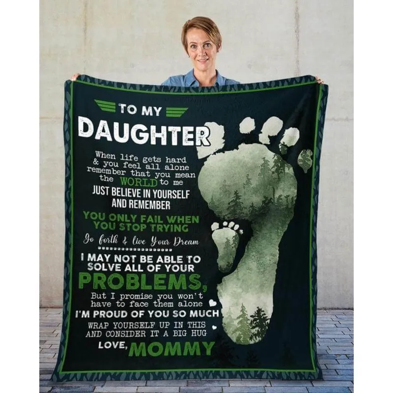 To My Daughter - From Mom - Footprintblanket - A324 - Premium Blanket