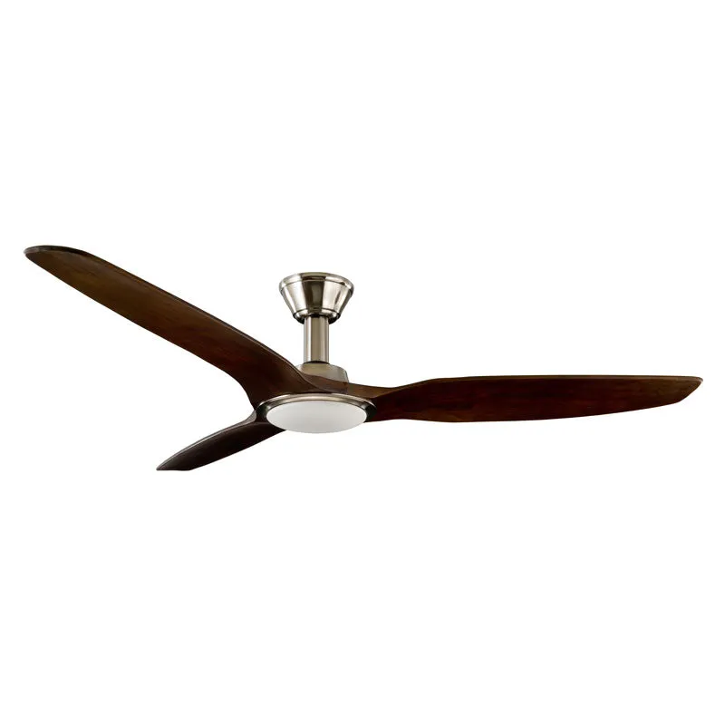 Trident DC Ceiling Fan High Airflow – LED Light Satin Nickel 70″