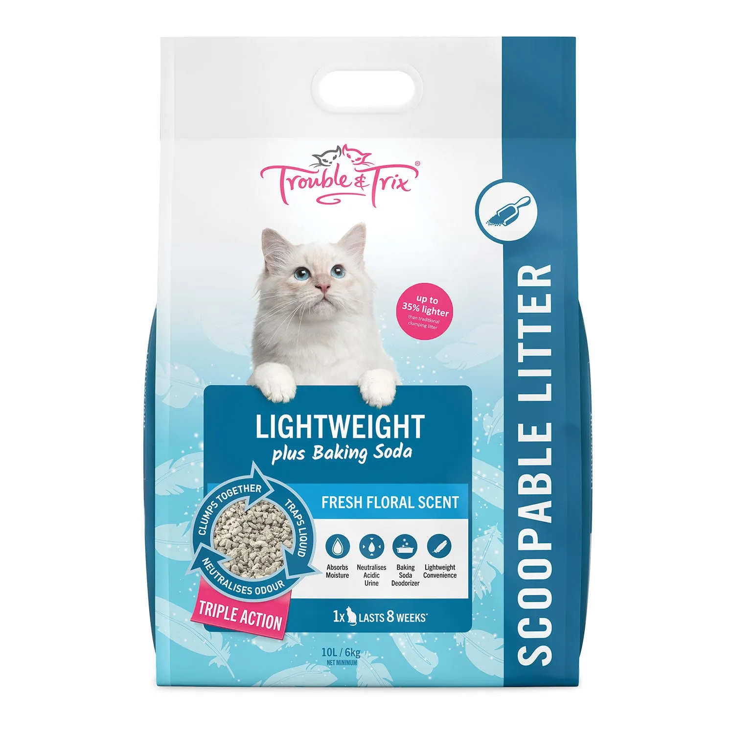 Trouble & Trix Light Weight with Baking Soda Clumping Cat Litter