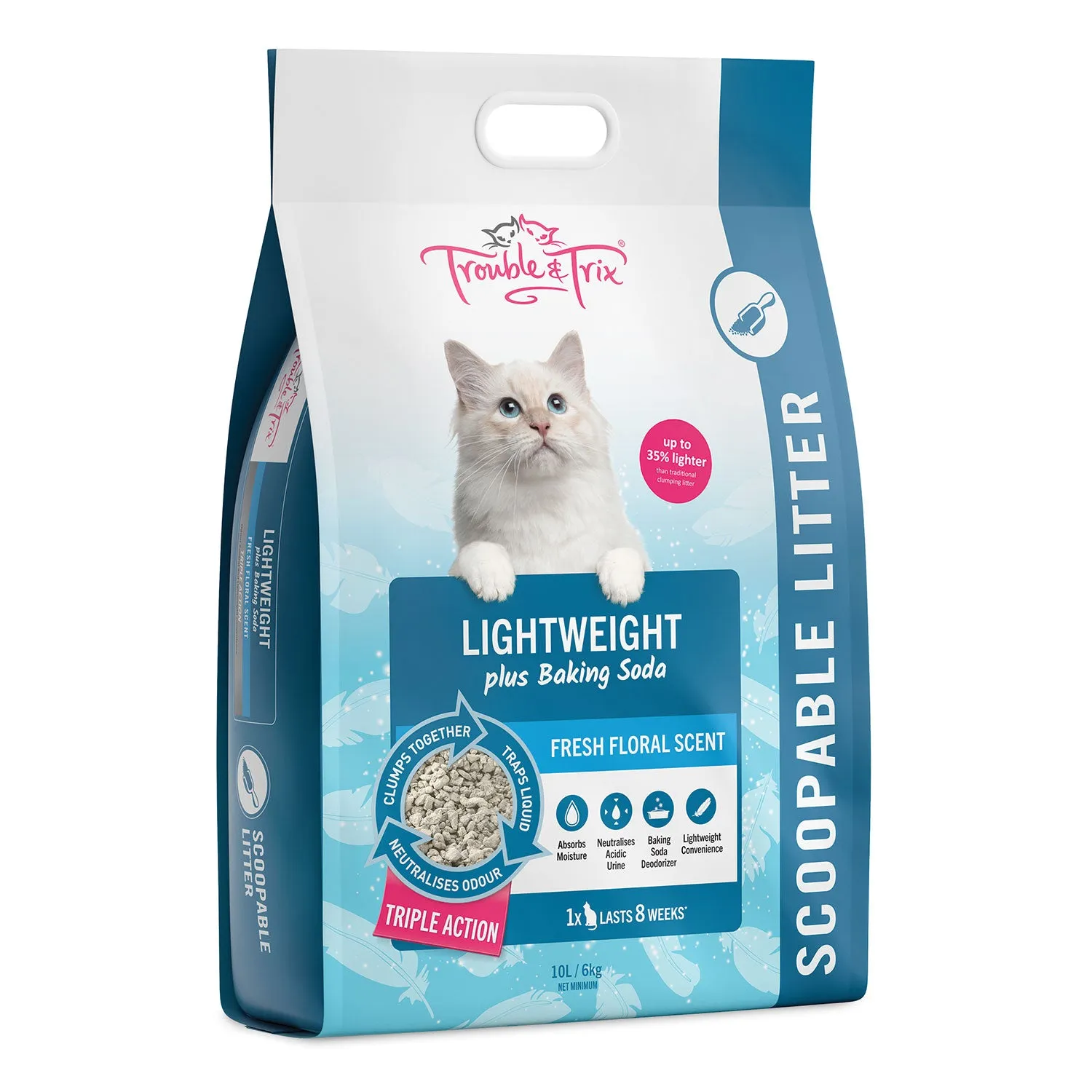 Trouble & Trix Light Weight with Baking Soda Clumping Cat Litter